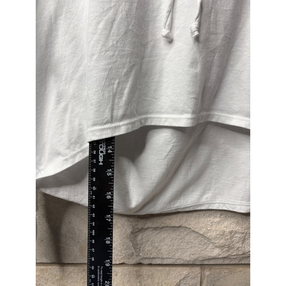 MV Sport Dollywood White Cropped High-Low Graphic Hoodie Womens Medium‎ - Picture 5 of 6
